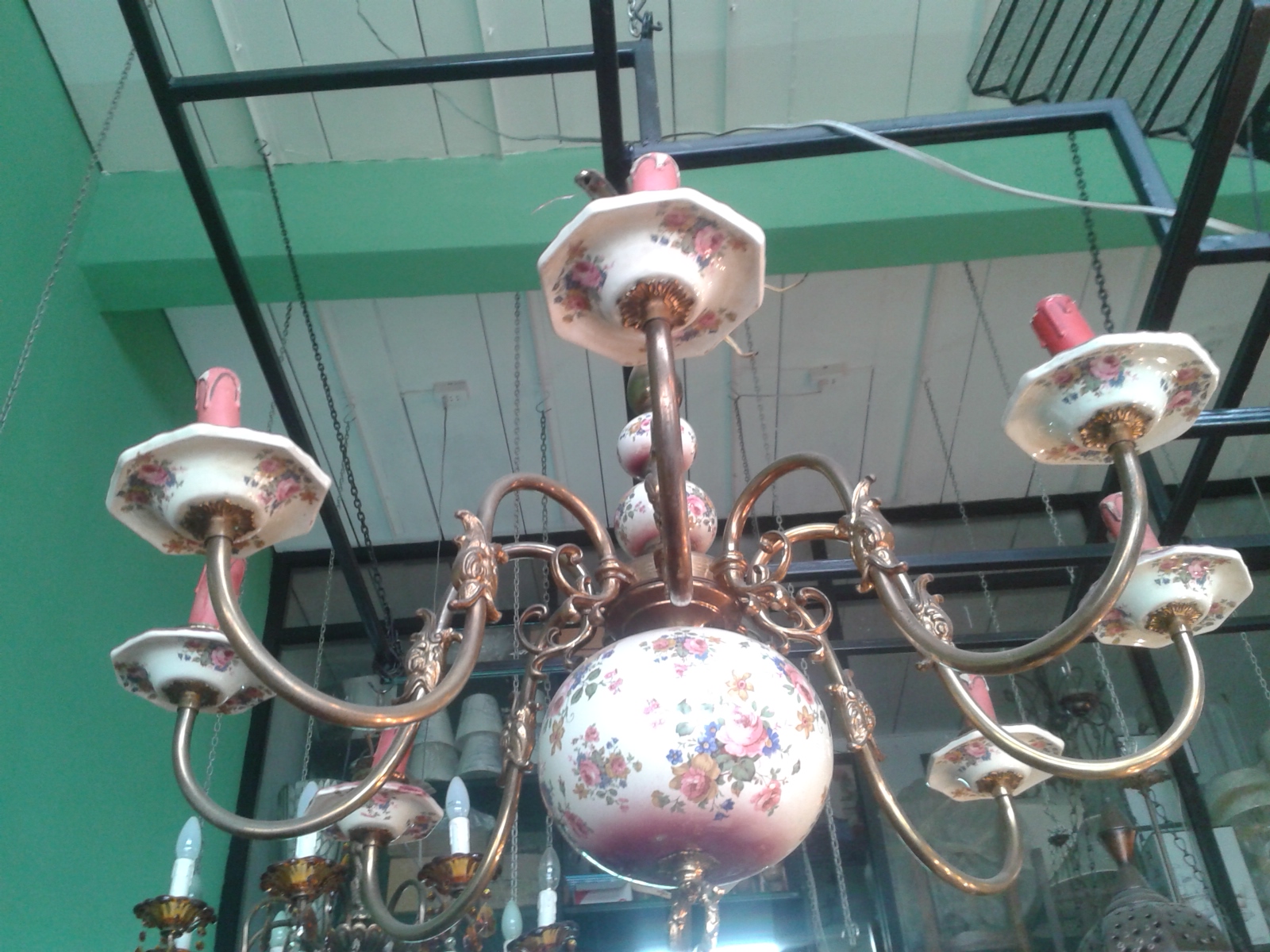 Antique Lamp code AT101 European brass  lamp from Belgium